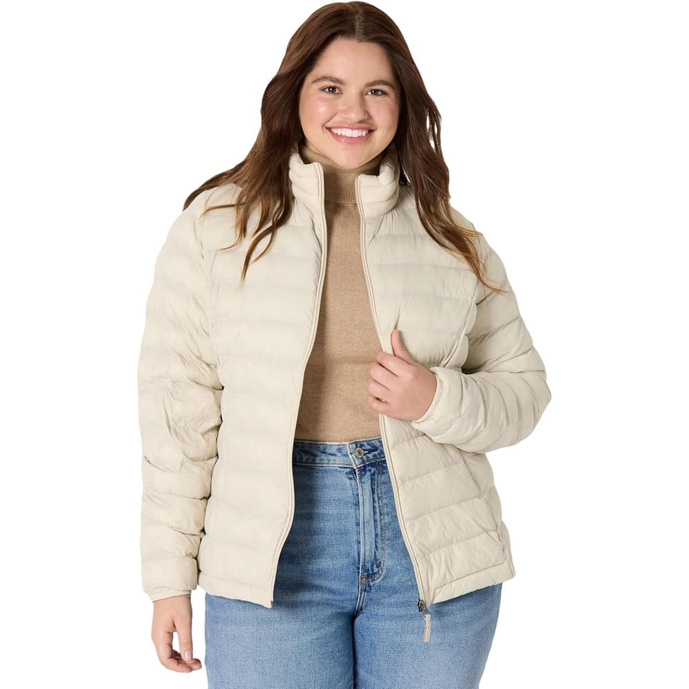 image:imageAmazon Essentials Womens Lightweight LongSleeve WaterResistant Packable Puffer Jacket Available in Plus SizeStone