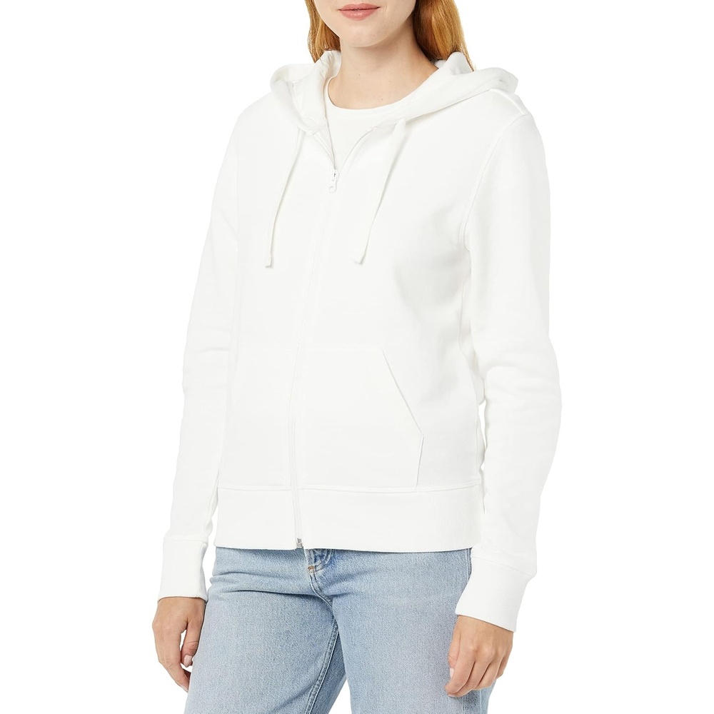 image:imageAmazon Essentials Womens Midweight Fleece FullZip Hoodie with Drawstring Available in Plus SizeIvory