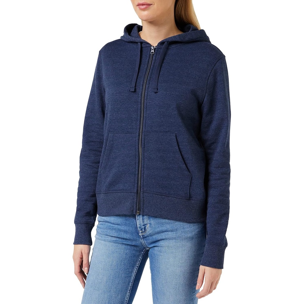image:imageAmazon Essentials Womens Midweight Fleece FullZip Hoodie with Drawstring Available in Plus SizeNavy Heather