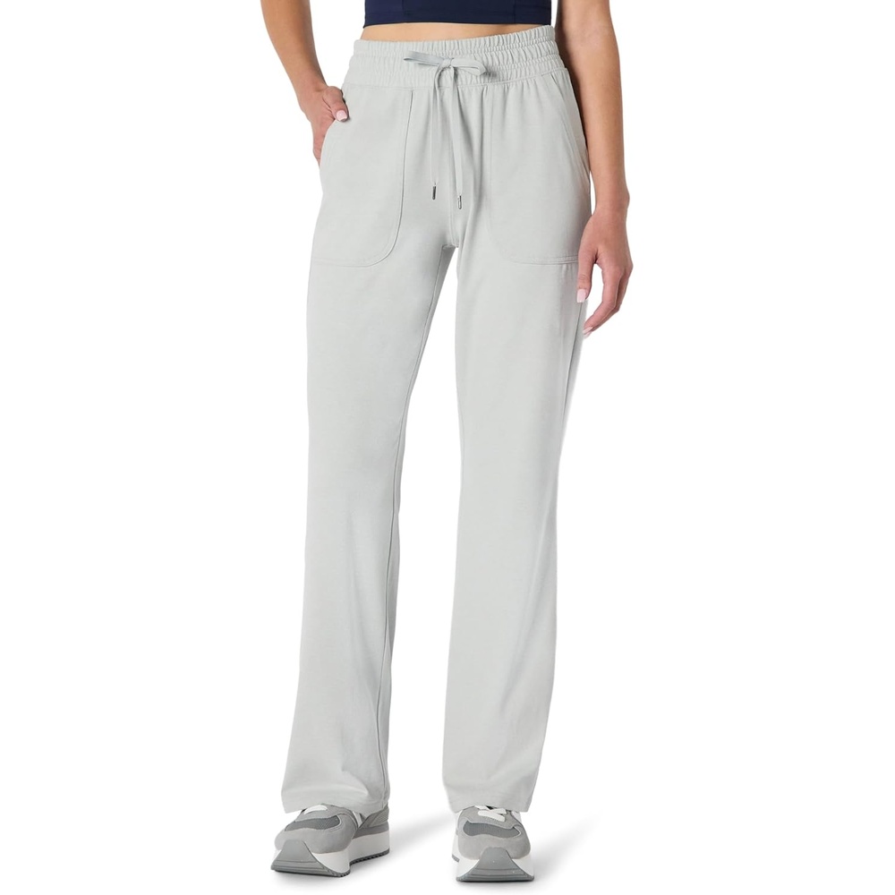 image:imageAmazon Essentials Womens Relaxed Fit Athletic Soft Performance Lightweight Stretch Casual Workout SweatpantsSpace Dye Dove