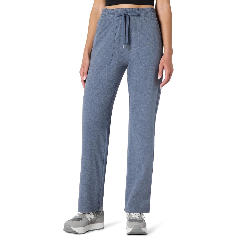 image:imageAmazon Essentials Womens Relaxed Fit Athletic Soft Performance Lightweight Stretch Casual Workout SweatpantsSpace Dye Slate