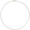 Amazon Essentials 14K Gold Plated Paperclip Chain Necklace(Silver)