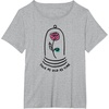 Amazon Essentials Boys’ Princess Belle Beauty and the Beast Quote T-Shirt, White, Small(Heather Grey)