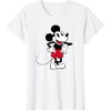 Amazon Essentials Disney Men’s Standing and Smiling Retro Mickey T-Shirt, White, Small(White)
