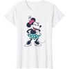 Amazon Essentials Disney Standing and Winking Retro Minnie T-Shirt(White)