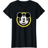 Amazon Essentials Disneyland Shirts, Disney Smiling Mickey T-Shirt, Classic Comfort Fit, Yellow Circle Design, Men’s, Black, Small(Black)