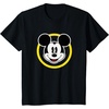 Amazon Essentials Disneyland Shirts, Disney Smiling Mickey T-Shirt, Classic Comfort Fit, Yellow Circle Design, Men’s, Black, Small(Black)