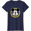 Amazon Essentials Disneyland Shirts, Disney Smiling Mickey T-Shirt, Classic Comfort Fit, Yellow Circle Design, Men’s, Black, Small(Navy Blue)