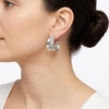 Amazon Essentials Fine Silver Plated 25mm X 13.7mm Medium Hammered Post Hoop Earrings, Silver Finish