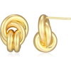 Amazon Essentials Love Knot Earrings for Women – Gold-Tone Fine Silver Plated, Trendy Jewelry