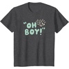 Amazon Essentials Men’s Mickey Oh Boy T-Shirt, Black, Small(Dark Heather Grey)