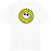 Amazon Essentials Men’s Nightmare Before Christmas Jack Circle Rad To The Bone T-Shirt, Black Graphic Print, Small(White)