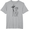 Amazon Essentials Men’s Nightmare Before Christmas Jack Living My Best Life Graphic T-Shirt, White, Small(Heather Grey)