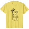 Amazon Essentials Men’s Nightmare Before Christmas Jack Living My Best Life Graphic T-Shirt, White, Small(Lemon Yellow)
