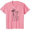 Amazon Essentials Men’s Nightmare Before Christmas Jack Living My Best Life Graphic T-Shirt, White, Small(Pink)