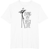 Amazon Essentials Men’s Nightmare Before Christmas Jack Living My Best Life Graphic T-Shirt, White, Small(White)