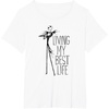 Amazon Essentials Men’s Nightmare Before Christmas Jack Living My Best Life Graphic T-Shirt, White, Small(White)