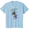 Amazon Essentials Men’s Nightmare Before Christmas Purr-fectly Spooky Cat in the Box T-Shirt, White Graphic Print, Small(Baby Blue)