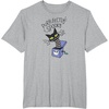 Amazon Essentials Men’s Nightmare Before Christmas Purr-fectly Spooky Cat in the Box T-Shirt, White Graphic Print, Small(Heather Grey)