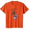 Amazon Essentials Men’s Nightmare Before Christmas Purr-fectly Spooky Cat in the Box T-Shirt, White Graphic Print, Small(Orange)