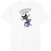 Amazon Essentials Men’s Nightmare Before Christmas Purr-fectly Spooky Cat in the Box T-Shirt, White Graphic Print, Small(White)