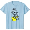 Amazon Essentials Men’s Princess Belle Linework Portrait T-Shirt, White, Small(Baby Blue)