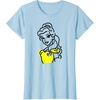 Amazon Essentials Men’s Princess Belle Linework Portrait T-Shirt, White, Small(Baby Blue)