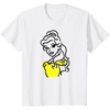 Amazon Essentials Men’s Princess Belle Linework Portrait T-Shirt, White, Small(White)