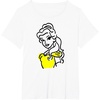 Amazon Essentials Men’s Princess Belle Linework Portrait T-Shirt, White, Small(White)