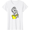 Amazon Essentials Men’s Princess Belle Linework Portrait T-Shirt, White, Small(White)