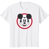 Amazon Essentials Men’s Smiling Mickey in Red Circle T-Shirt, White, Small(White)