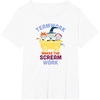 Amazon Essentials Nightmare Before Christmas Teamwork Makes the Scream Work T-Shirt(White)