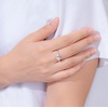 Amazon Essentials Rhodium Plated Sterling Silver Round Signet Ring Size 7, Silver