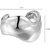 Amazon Essentials Silver Cuff Bracelet for Women – Fine Silver Plated, Chunky Bangle Bracelet
