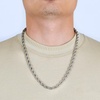 Amazon Essentials Stainless Steel 6MM Rope Chain Necklace, 24″