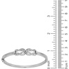 Amazon Essentials Sterling Silver Diamond Double Knot Bangle Bracelet, 7″ (0.25 cttw, J Color, I3 Clarity)