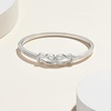 Amazon Essentials Sterling Silver Diamond Double Knot Bangle Bracelet, 7″ (0.25 cttw, J Color, I3 Clarity)
