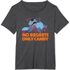 Amazon Essentials Stitch Halloween No Regrets Only Candy T-Shirt(Dark Heather Grey)