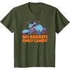 Amazon Essentials Stitch Halloween No Regrets Only Candy T-Shirt(Olive Green)