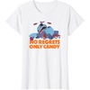 Amazon Essentials Stitch Halloween No Regrets Only Candy T-Shirt(White)