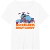 Amazon Essentials Stitch Halloween No Regrets Only Candy T-Shirt(White)