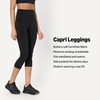 Amazon Essentials Women’s Active FormFlex Buttery Soft High Waist Capri Yoga Workout Leggings(Black)