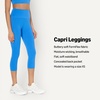 Amazon Essentials Women’s Active FormFlex Buttery Soft High Waist Capri Yoga Workout Leggings(Blue)