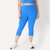 Amazon Essentials Women’s Active FormFlex Buttery Soft High Waist Capri Yoga Workout Leggings(Blue)