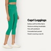 Amazon Essentials Women’s Active FormFlex Buttery Soft High Waist Capri Yoga Workout Leggings(Emerald Green)