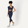 Amazon Essentials Women’s Active FormFlex Buttery Soft High Waist Capri Yoga Workout Leggings(Navy)