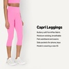 Amazon Essentials Women’s Active FormFlex Buttery Soft High Waist Capri Yoga Workout Leggings(Pink)