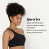 Amazon Essentials Women’s Active FormFlex Buttery Soft Light Support One Shoulder Strappy Back Sports Bra(Black)