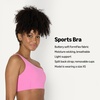 Amazon Essentials Women’s Active FormFlex Buttery Soft Light Support One Shoulder Strappy Back Sports Bra(Pink)