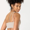 Amazon Essentials Women’s Active FormFlex Buttery Soft Light Support One Shoulder Strappy Back Sports Bra(Taupe)